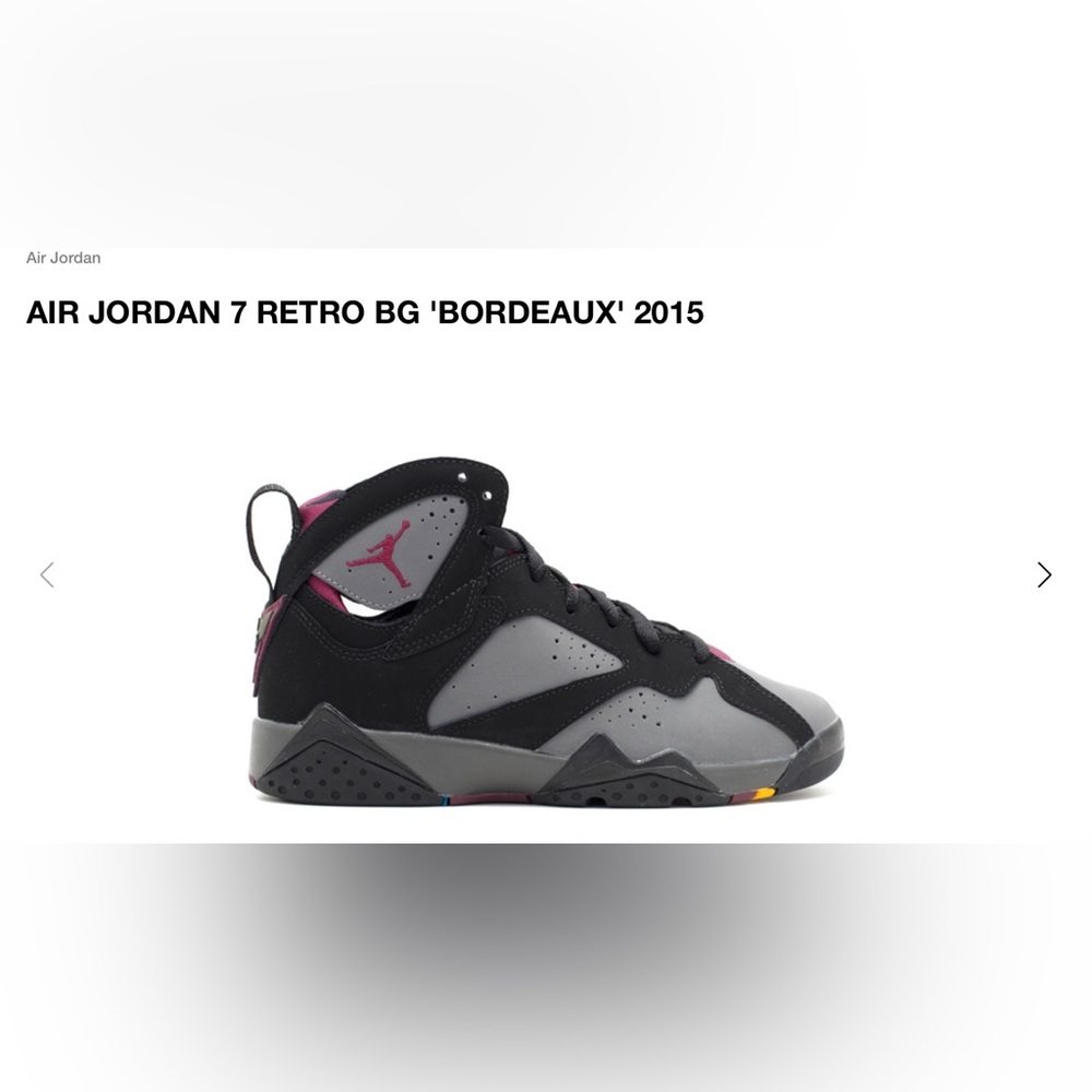 Air Jordan 7 Retro BG 'Bordeaux' 2015